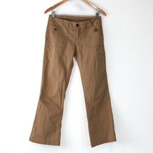 Vintage Y2K Low-Rise Flare Leg Khaki Pants Faded Glory